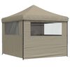 vidaXL Party Tent Folding Taupe 292 x 292 x 315 cm Oxford Fabric