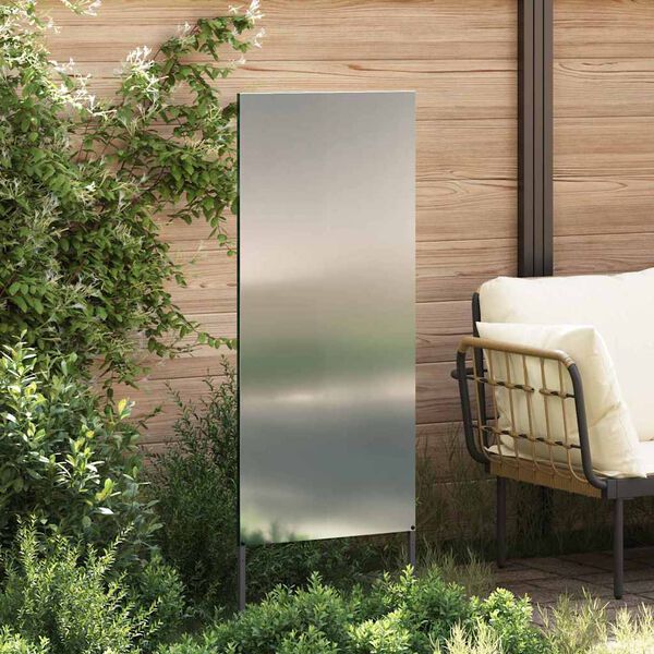 vidaXL Garden Privacy Screen Silver 50 x 140 cm Galvanised steel