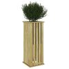 vidaXL Planter Boxes Brown 33 x 33 x 85 cm Impregnated Pine Wood