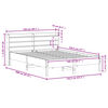 vidaXL Bed Frame without Mattress Wax Brown 140x190 cm Solid Wood Pine