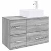 vidaXL Bathroom Furniture Set 2 pcs Grey Sonoma Engineered Wood
