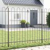 vidaXL Garden Fence 2 pcs Grey 3.4 x 1.5 m Powder-coated Steel