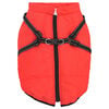 vidaXL Dog Coat with Harness Red 3XL Fleece and Polyester