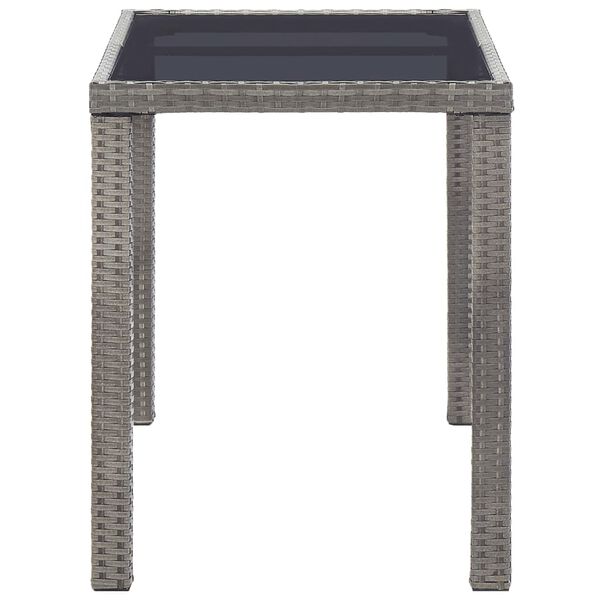 vidaXL Garden Table Anthracite 123x60x74 cm Poly Rattan