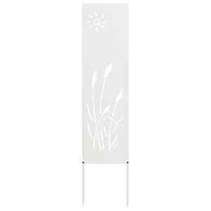 vidaXL Garden Privacy Screen White 32 x 140 cm Cold-rolled steel
