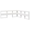 vidaXL Bookcase Bed without Mattress White 200x200cm Solid Wood Pine