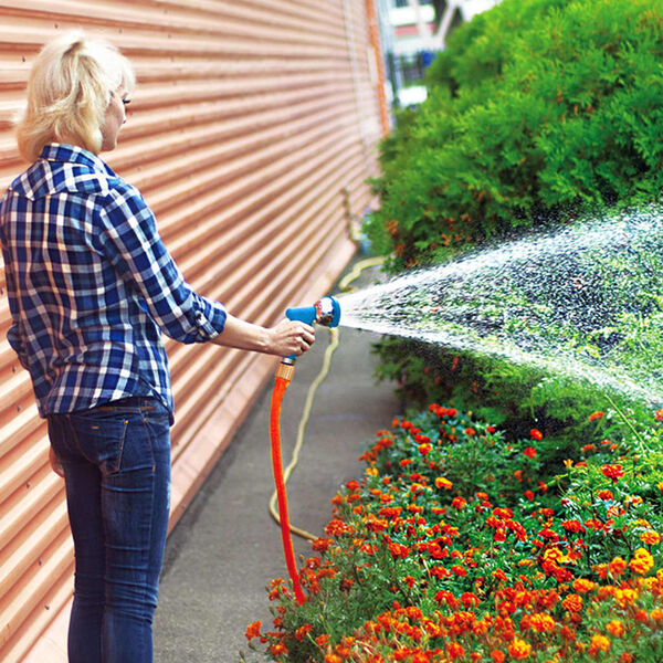 GR&Uuml;NTEK 8 Piece Flexible Garden Hose Kit KING COBRA 22.5 m