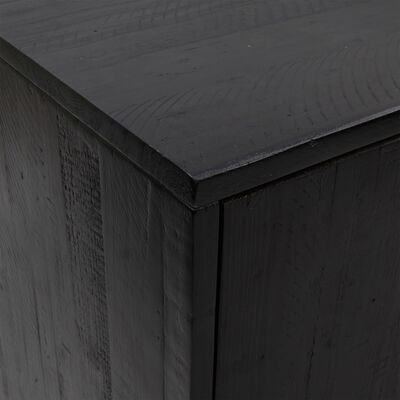 vidaXL Sideboard Black 75x35x70 cm Solid Pinewood