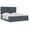 vidaXL Ottoman Bed with Mattresses Dark Grey 180x200cm Velvet