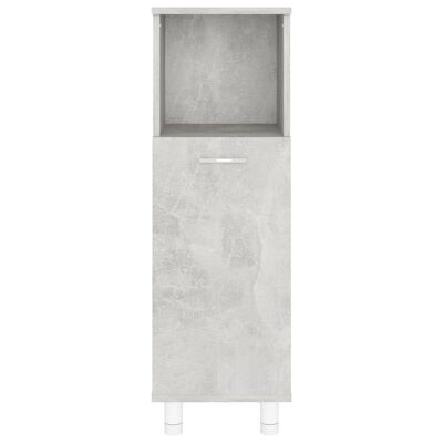 vidaXL Bathroom Cabinet Concrete Grey 30x30x95 cm Engineered Wood