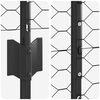 vidaXL Fence with Post Grey 1.6 x 10 m Steel and PVC