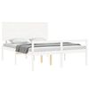 vidaXL Senior Bed without Mattress White King Size Solid Wood