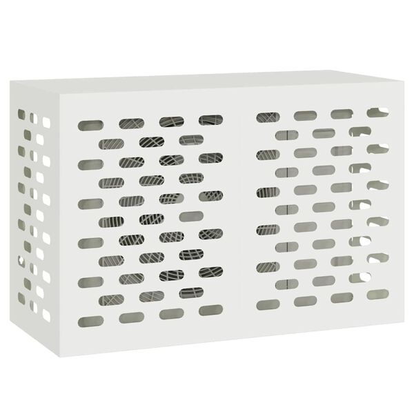 vidaXL Air Conditioner Cover White 90 x 40 x 60 cm Steel