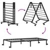 vidaXL Bed Frame without Mattress Foldable Black 100x200 cm Steel