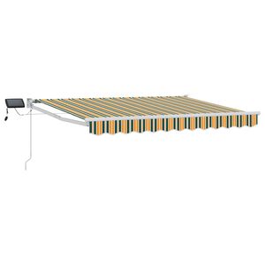vidaXL Manual Retractable Awning with LEDs 3 x 2.5 m
