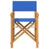 vidaXL Folding Director's Chair Blue Solid Wood Teak