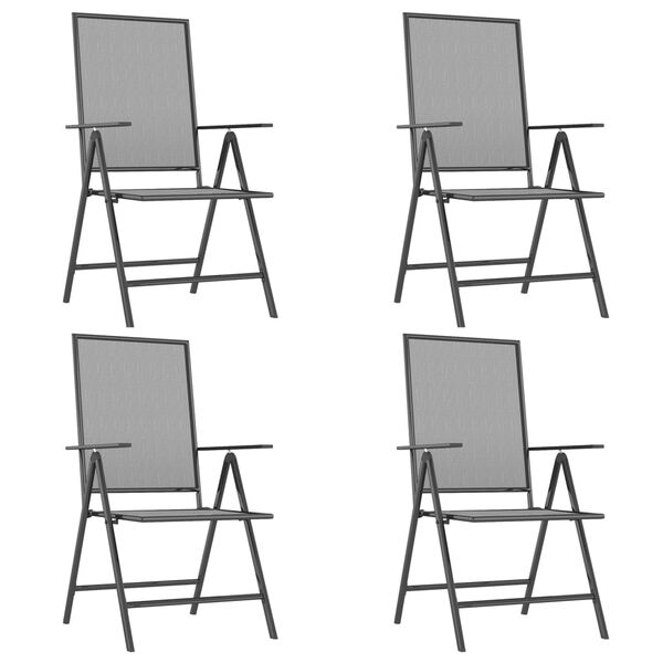 vidaXL 5 Piece Garden Dining Set Anthracite Steel