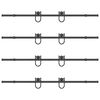 vidaXL Sliding Door Hardware Kit 400 cm Steel Black