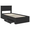 vidaXL Bed Frame Black and Silver 100 x 200 cm Engineered Wood