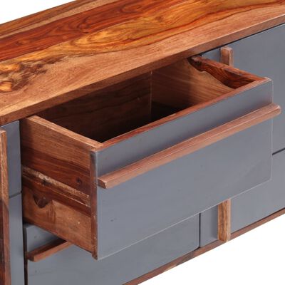 vidaXL Sideboard Grey 120x30x55 cm Solid Sheesham Wood