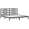 vidaXL Bed Frame without Mattress Grey 200x200 cm Solid Wood
