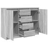vidaXL Sideboard with Drawers Grey Sonoma 100.5x35x76 cm Engineered Wood