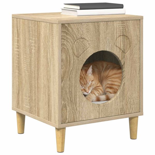 vidaXL Cat House Sonoma 42.5 x 40 x 53 cm Engineered Wood