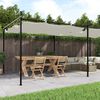 vidaXL Pergola with Retractable Roof Cream 589x292x230 cm