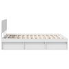 vidaXL Bed Frame with Headboard White 150 x 200 cm Solid Pine Wood