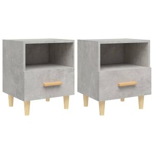 vidaXL Bedside Cabinets 2 pcs Concrete Grey 40x35x47 cm