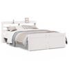 vidaXL Bed Frame with Headboard without Mattress White 140x190 cm