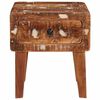 vidaXL End Table with Drawer Brown 40 x 32 x 46 cm Solid Reclaim Wood