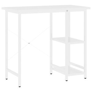 vidaXL Computer Desk White 80x40x72 cm MDF and Metal