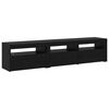 vidaXL TV Cabinet 2 pcs Black Oak 180 x 35 x 40 cm Engineered Wood