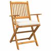 vidaXL Folding Chair 6 pcs White 49 x 57.5 x 92cm Solid Acacia wood