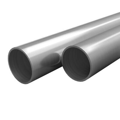vidaXL 2 pcs Stainless Steel Tubes Round V2A 1m 42x1.8mm