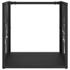 vidaXL Firewood Rack Black 40x40x40 cm Cold-rolled steel