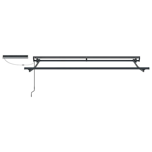 vidaXL Electric Retractable Awning Anthracite and White 2.5 x 2 m
