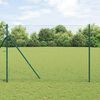 vidaXL Fence Posts Manual 7 pcs Green Ø32mm 200 cm Galvanised steel