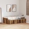 vidaXL Bed Frame with Drawer Old Wood 100 x 200 cm Engineered Wood