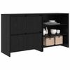 vidaXL Sideboard 2 pcs Black Oak 70 x 41 x 75 cm Engineered Wood