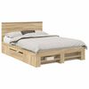 vidaXL Bed Frame Sonoma Oak 140 x 200 cm Engineered Wood