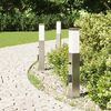 vidaXL Bollard Lights with Sensor&Outlet 3 pcs 50 cm Stainless Steel IP44