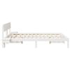 vidaXL Bed Frame with Headboard White 150 x 200 cm Solid Pine Wood