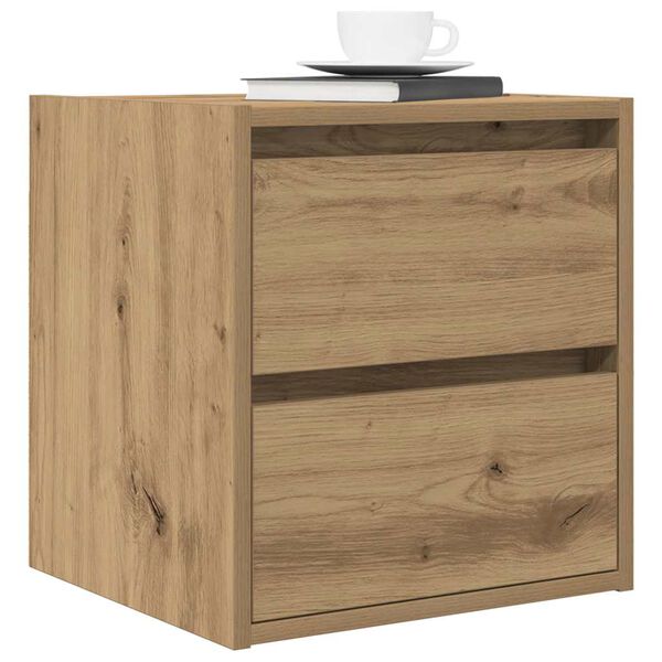 vidaXL Wall-mounted Bedside Cabinets 2 pcs Artisan Oak 38x34x40 cm