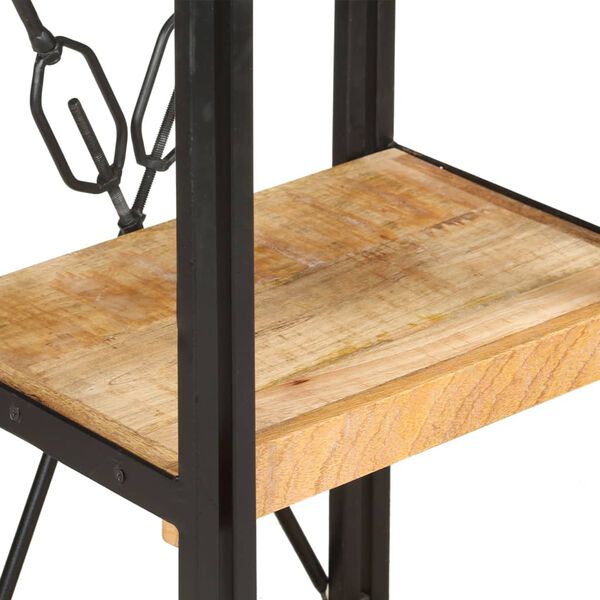 vidaXL 3-Tier Bookcase 40x30x80 cm Solid Mango Wood