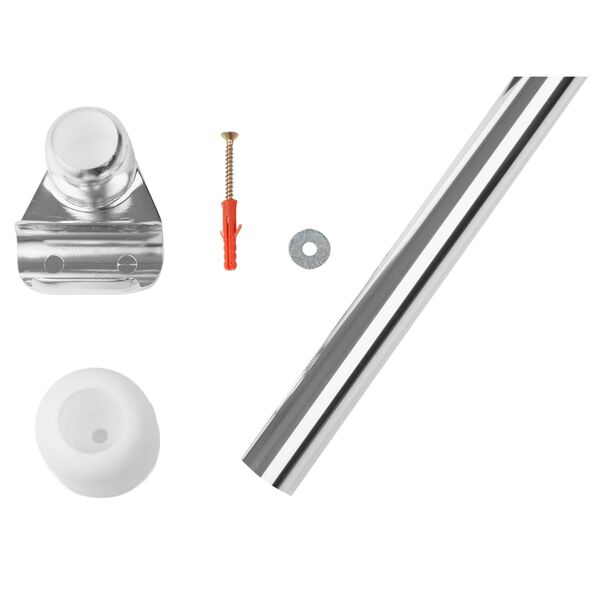 RIDDER Shower Curtain Rod Support Chrome 55x2.5x2.5 cm
