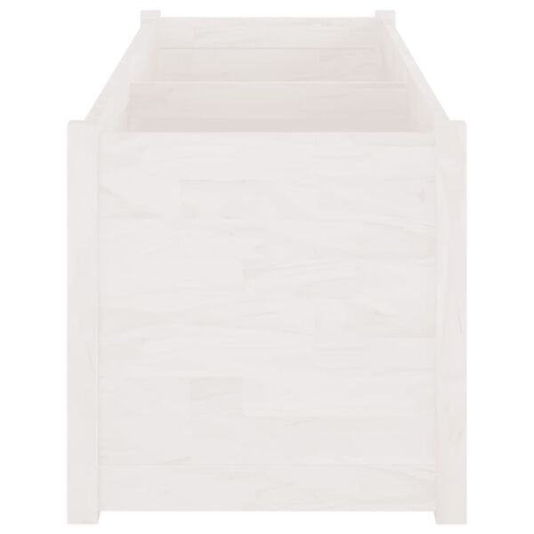 vidaXL Garden Planter White 150x50x50 cm Solid Pinewood