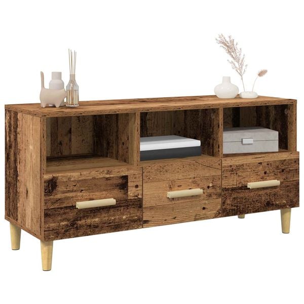 vidaXL TV Cabinet Old Wood 102 x 36 x 50 cm Engineered Wood