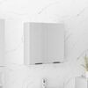 vidaXL Bathroom Mirror Cabinet High Gloss White 64x20x67 cm